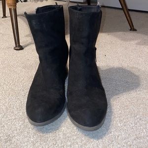 Black suede booties!